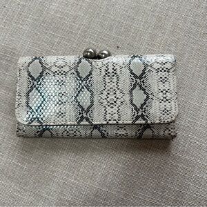 Snake Print Clutch Wallet